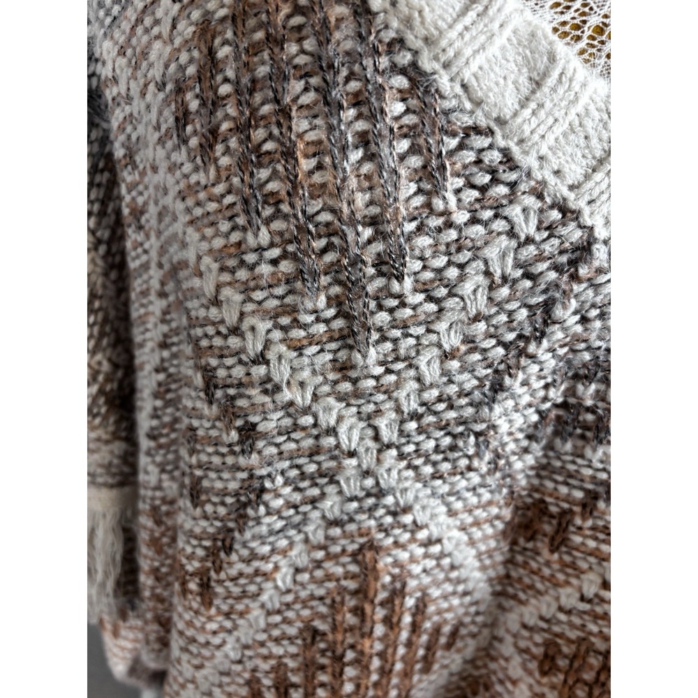 Angie Ombré Fringe Sweater‎ Women's Long Sleeves M Tribal  Southwest Chunky NWT - Picture 5 of 13